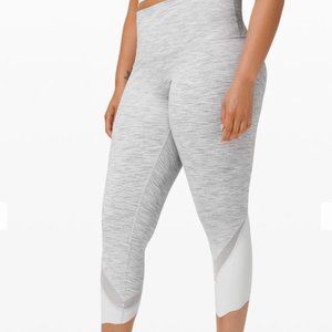 lululemon athletica Gray and White Leggings